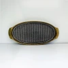 New high-end glazed porcelain breakfast plate tray, creative double-ear heat-resistant ceramic Western-style fish plate details Picture
